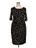Connected Apparel Polka Dots Black Cocktail Dress Size 18 - photo 1