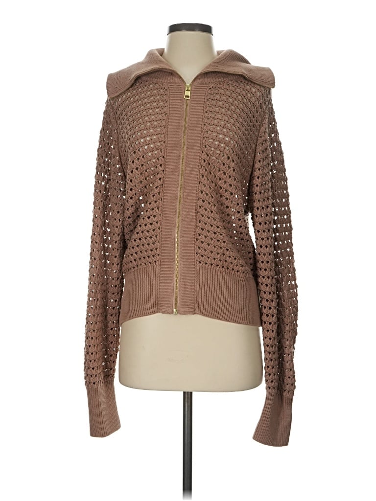 Pre-owned Varley Cardigan Sweater In Brown