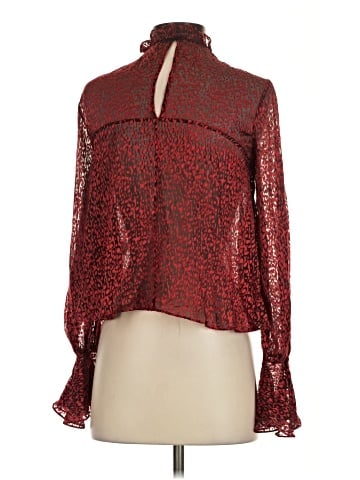 Saloni Long Sleeve Silk Top (view 2)