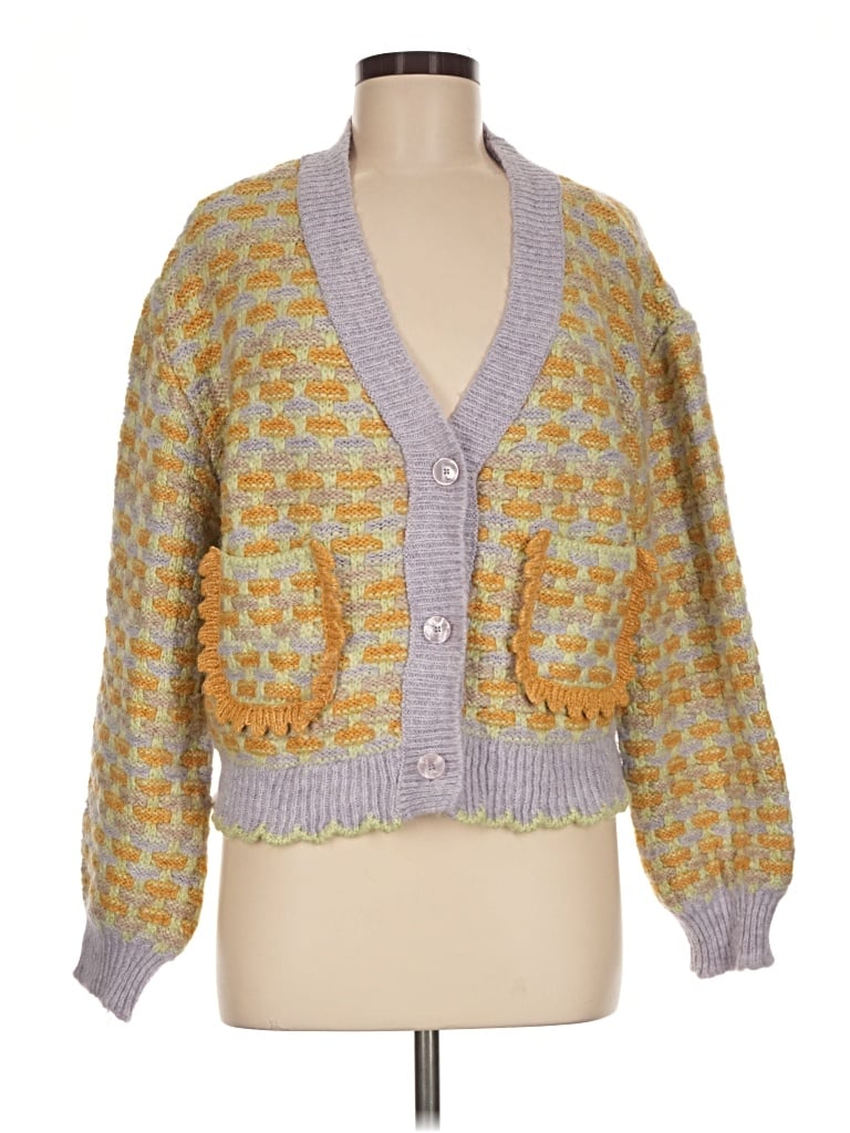 Pre-owned Mng Cardigan Sweater In Yellow