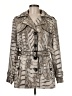 Gallery 100% Polyester Animal Print Gray Trenchcoat Size M - photo 1