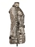 Gallery 100% Polyester Animal Print Gray Trenchcoat Size M - photo 4