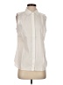 Talbots Ivory Sleeveless Button-Down Shirt Size 4 - photo 1
