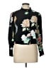 Zara Basic 100% Viscose Floral Black Jacket Size L - photo 1