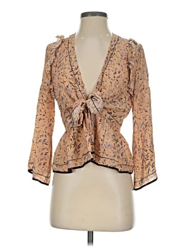 IRO 3/4 Sleeve Silk Top (view 1)