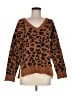 Knox Rose 100% Polyester Animal Print Brown Pullover Sweater Size M - photo 1
