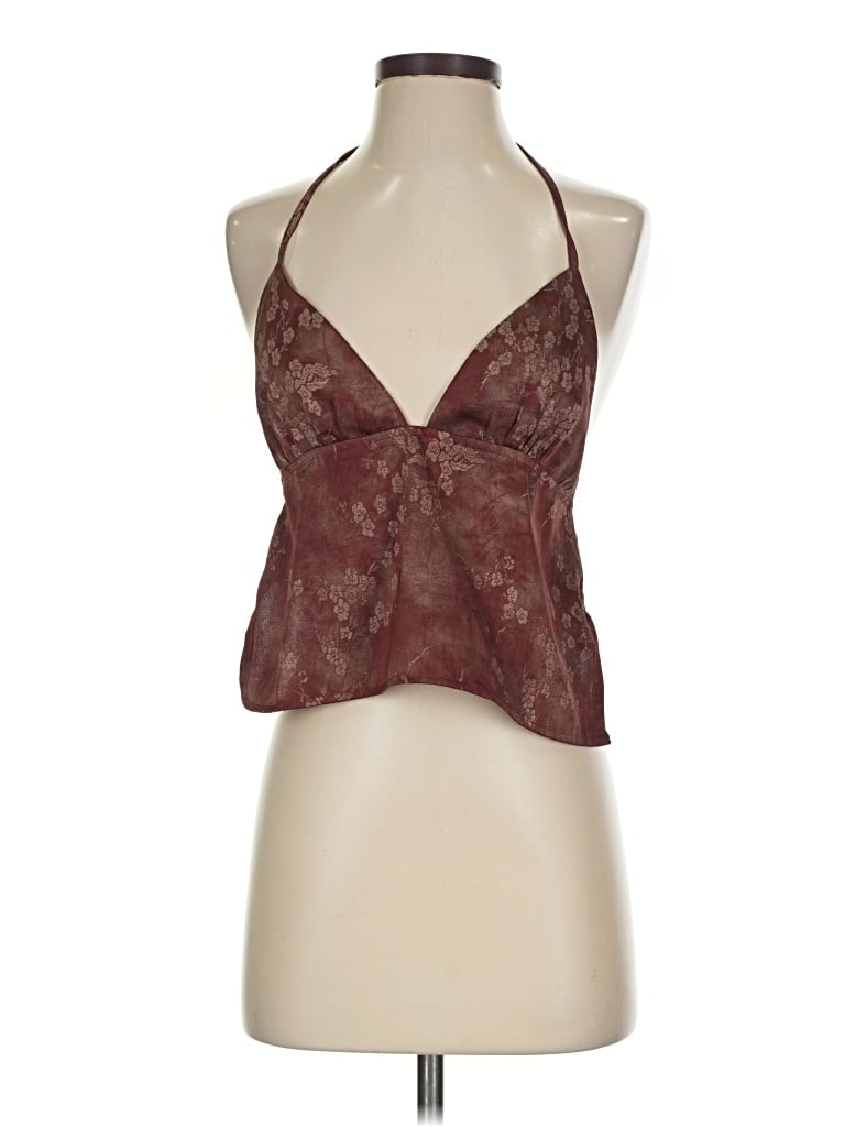 Pre-owned Cider Sleeveless Blouse In Burgundy