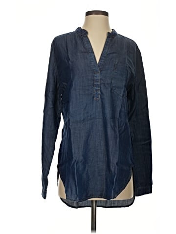 Joan Vass Long Sleeve Blouse (view 1)