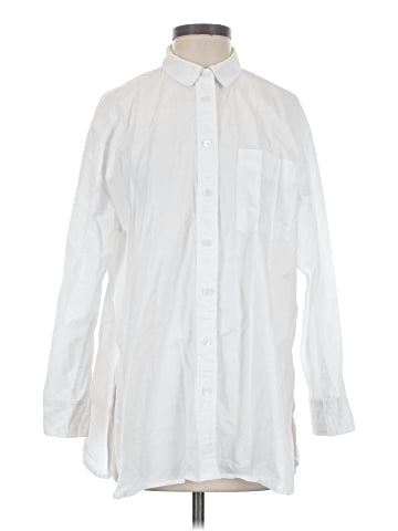 Madewell Signature Poplin Oversized Shirt (view 1)