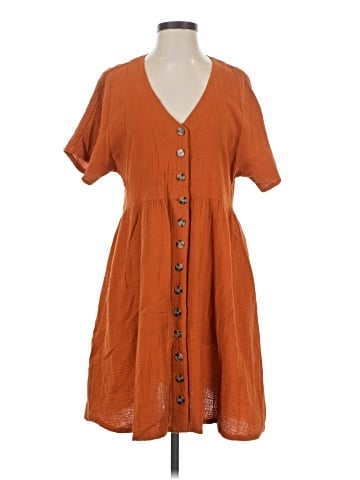Madewell Lightspun Button-Front Mini Dress (view 1)