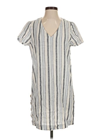 Madewell Linen Side-Button Easy Dress (view 1)