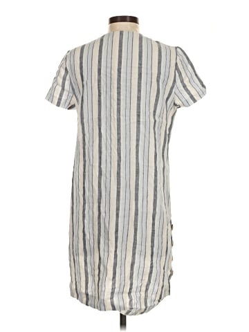 Madewell Linen Side-Button Easy Dress (view 2)