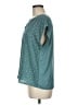 Papermoon 100% Polyester Stars Teal Short Sleeve Blouse Size M (petite) - photo 5