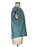 Papermoon 100% Polyester Stars Teal Short Sleeve Blouse Size M (petite) - photo 4