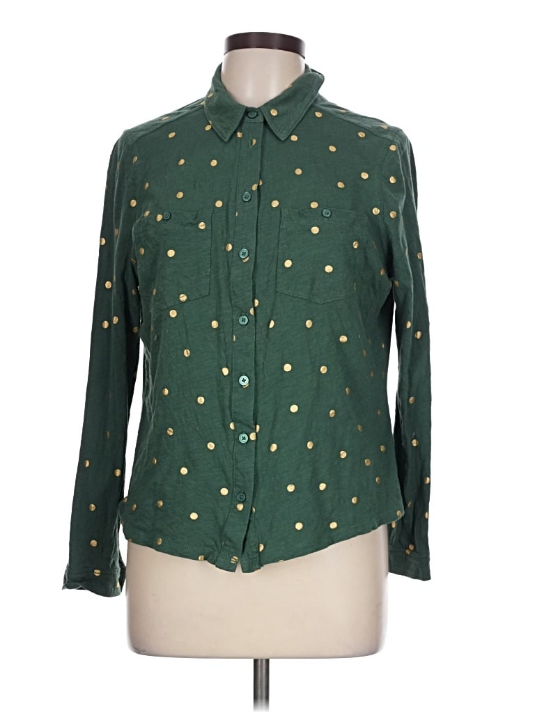Pre-owned Boden Long Sleeve Button Down Shirt In Green