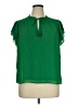CeCe 100% Polyester Green Short Sleeve Blouse Size XL - photo 1