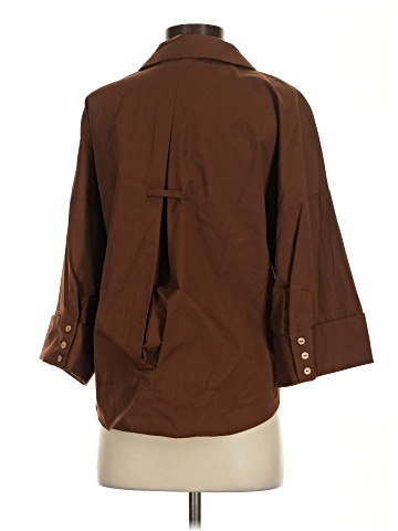 Zara 3/4 Sleeve Button-Down Shirt (view 2)