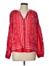 DR2 100% Cotton Red Long Sleeve Blouse Size L - photo 1