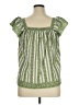 Max Studio Green Short Sleeve Blouse Size XL - photo 2