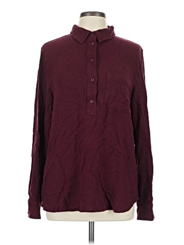 Cosmic Blue Love Long Sleeve Button-Down Shirt (view 1)