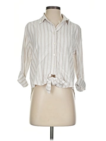 Ann Taylor LOFT 3/4 Sleeve Button-Down Shirt (view 1)
