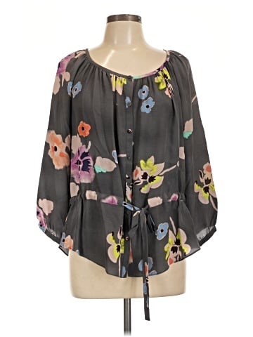 Rebecca Taylor 3/4 Sleeve Silk Top (view 1)