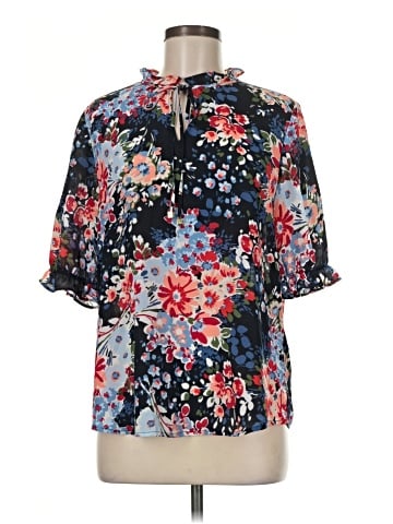 Anne Klein Short Sleeve Blouse (view 1)