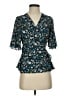 Ann Taylor LOFT 100% Polyester Blue Short Sleeve Blouse Size XS - photo 1