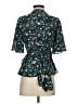 Ann Taylor LOFT 100% Polyester Blue Short Sleeve Blouse Size XS - photo 2