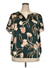 DR2 100% Polyester Teal Short Sleeve Blouse Size XXL - photo 1