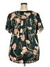 DR2 100% Polyester Teal Short Sleeve Blouse Size XXL - photo 2