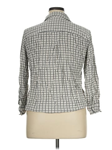 Liz Claiborne 3/4 Sleeve Button-Down Shirt (view 2)