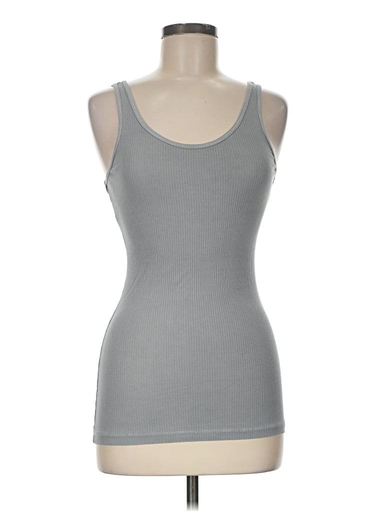 Pre-owned James Perse Tank Top Gray Halter Neckline Tops