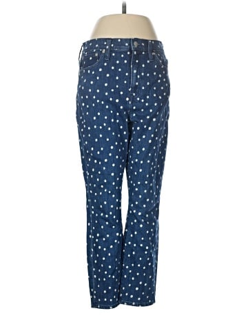 Madewell The High-Rise Slim Crop Boyjean: Bleached Dot Edition (view 1)