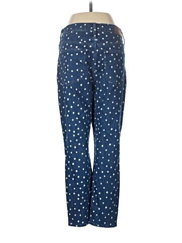 Madewell The High-Rise Slim Crop Boyjean: Bleached Dot Edition (view 2)