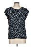 CeCe Black Short Sleeve Blouse Size L - photo 1
