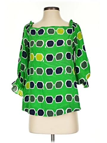 Trina Turk 3/4 Sleeve Silk Top (view 1)