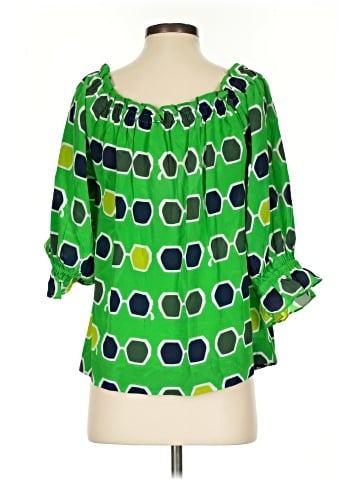 Trina Turk 3/4 Sleeve Silk Top (view 2)