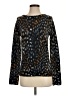 Equipment Animal Print Black Pullover Sweater Size XS - photo 1