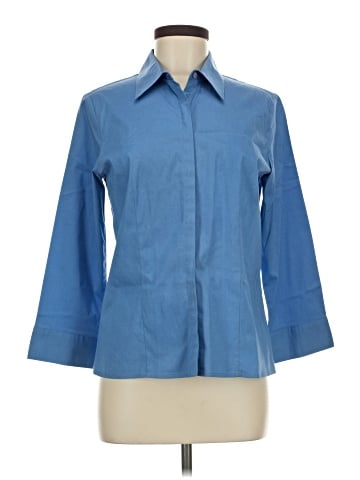 Ann Taylor 3/4 Sleeve Button-Down Shirt (view 1)