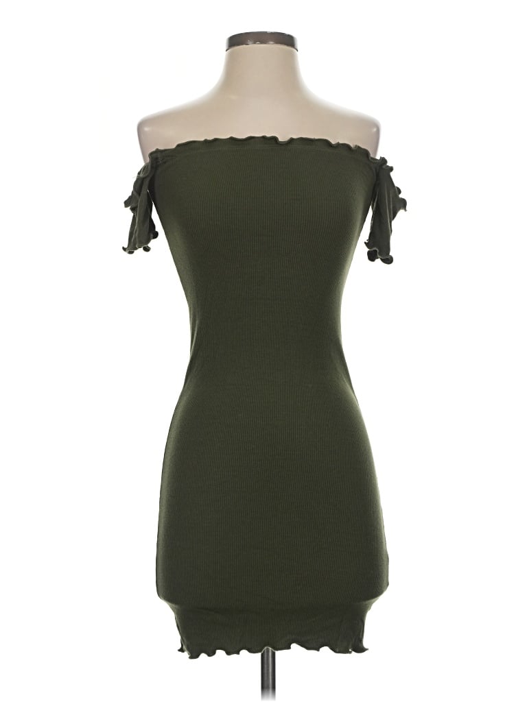 Pre-owned Heart & Hips Sleeveless Top Green Strapless Neckline Tops