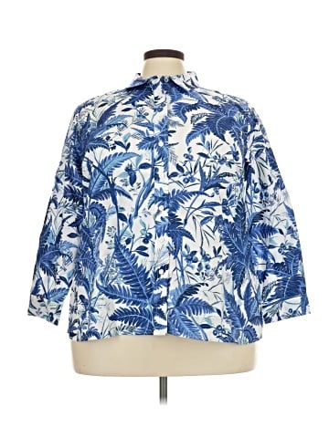 Talbots 3/4 Sleeve Button-Down Shirt (view 1)
