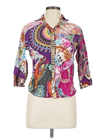 Sacred Threads 3/4 Sleeve Button-Down Shirt (view 1)