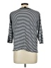 Assorted Brands Stripes Gray 3/4 Sleeve Top Size L (petite) - photo 2