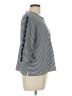 Assorted Brands Stripes Gray 3/4 Sleeve Top Size L (petite) - photo 4