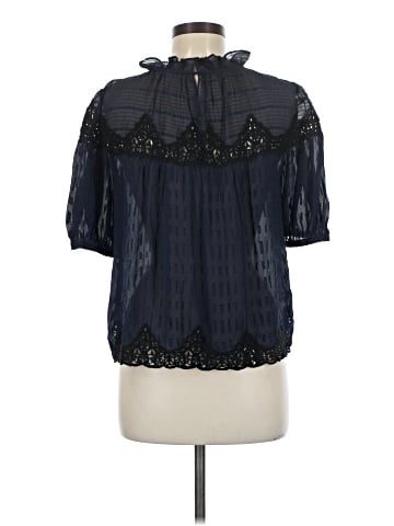 Rebecca Taylor Short Sleeve Silk Top (view 2)