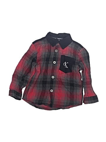 CALVIN KLEIN JEANS Long Sleeve Button-Down Shirt (view 1)