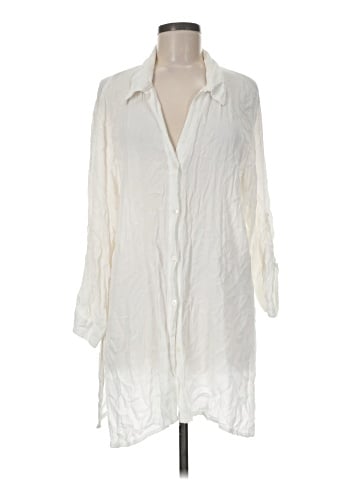 Elan 3/4 Sleeve Button-Down Shirt (view 1)