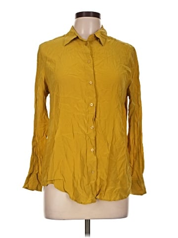 Uniqlo Long Sleeve Silk Top (view 1)