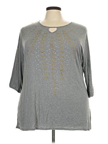 Just My Size 3/4 Sleeve T-Shirt (view 1)